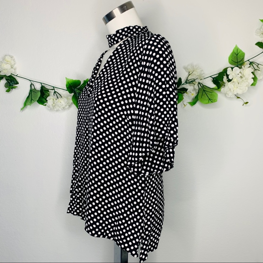 Zara Polka Dot With Choker Top - Picture 4 of 6
